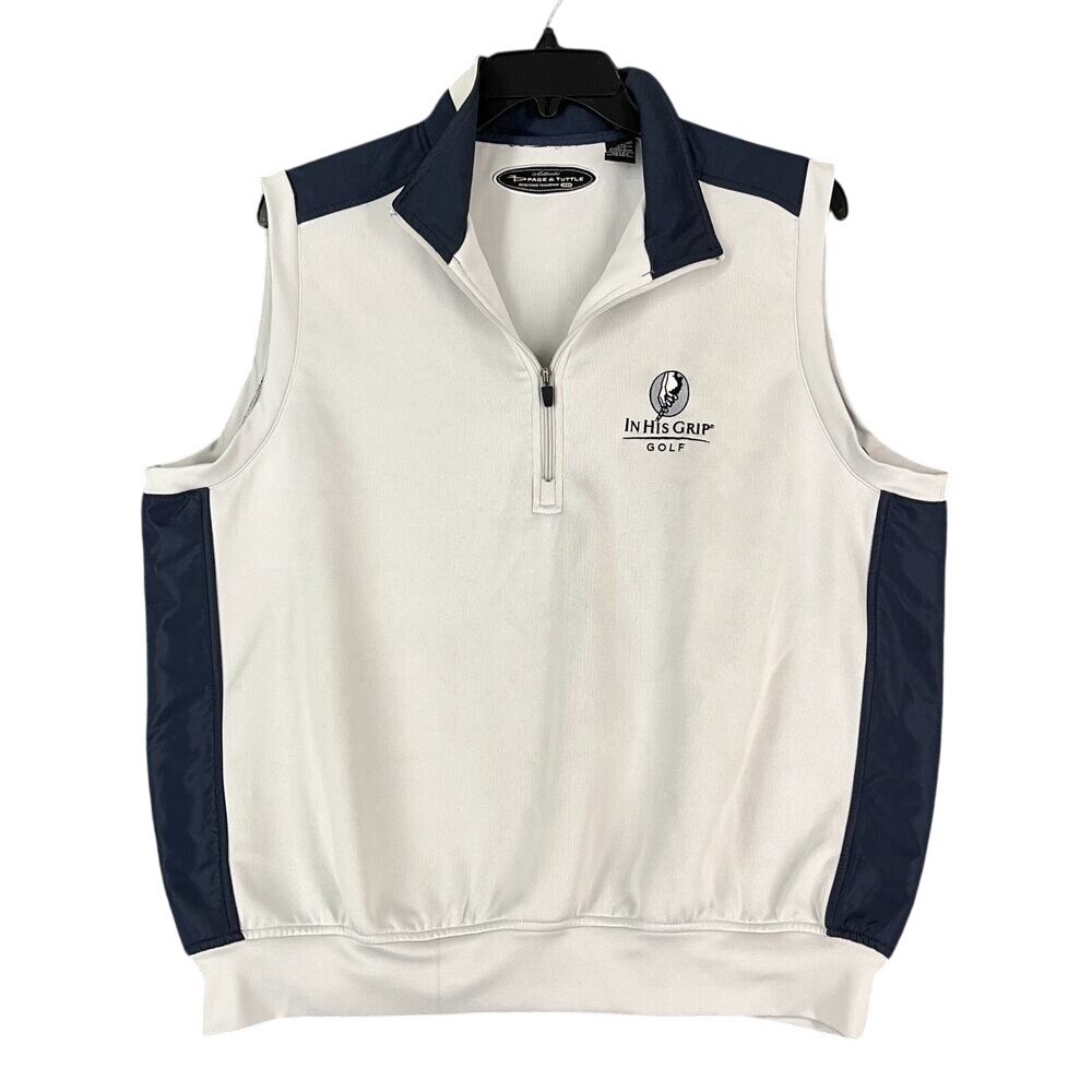 Page & Tuttle Sweater Vest Mens XL Quarter Zip Golf Performance‎ Modern Elevated